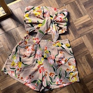 Charlotte Russe Floral Matching Set